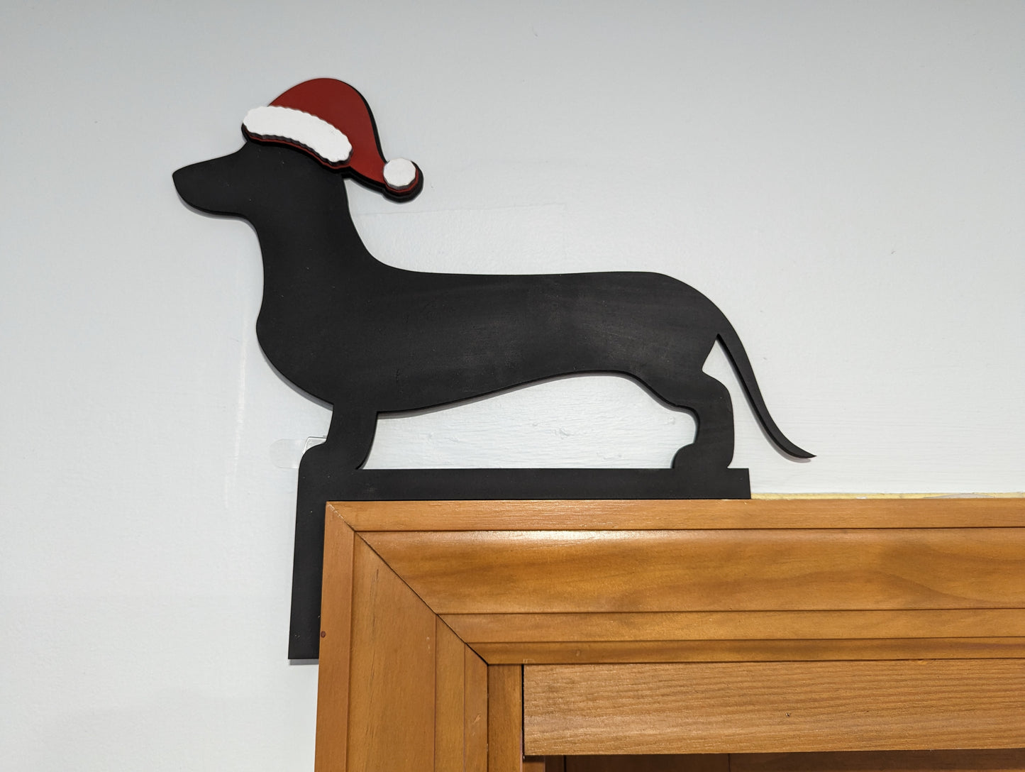Dachshund Santa Door/Window Frame Décor